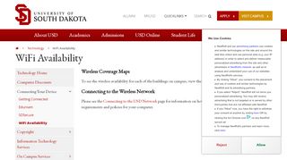 
                            4. WiFi Availability | USD - University of South Dakota