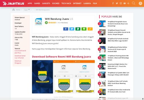 
                            10. Wifi Bandung Juara 1.0 - JalanTikus.com