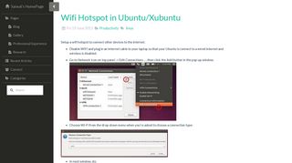 
                            1. Wifi Hotspot in Ubuntu/Xubuntu - Saiwal's HomePage - IITK