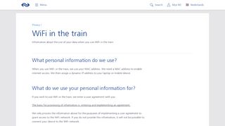 
                            13. WiFi in the train | Privacy | NS