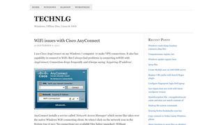 
                            9. WiFi issues with Cisco AnyConnect - technlg