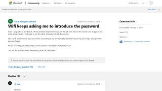 
                            4. Wifi keeps asking me to introduce the password - Microsoft Community