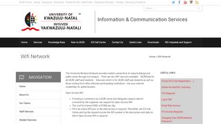 
                            1. Wifi Network – Information and Communication Services - ICS - UKZN