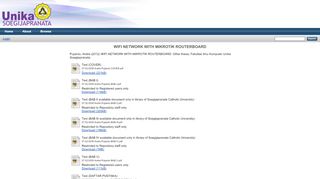 
                            3. WIFI NETWORK WITH MIKROTIK ROUTERBOARD - Unika Repository