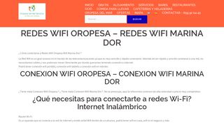 
                            2. Wifi Oropesa Wifi Marina Dor - Oropesa del Mar Servicios