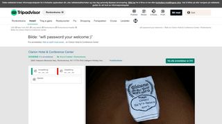 
                            6. wifi password your welcome:) - Bilde av Clarion Hotel & Conference ...