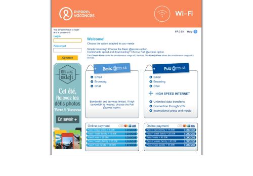 
                            11. WIFI portal from Pierre et Vacances. - site-image - wifipass.org
