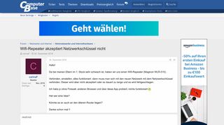 
                            12. Wifi-Repeater akzeptiert Netzwerkschlüssel nicht | ComputerBase Forum