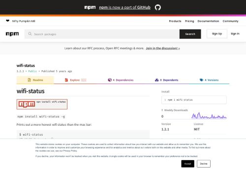 
                            8. wifi-status - npm