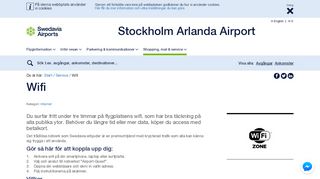 
                            13. Wifi | Stockholm Arlanda Airport - Swedavia