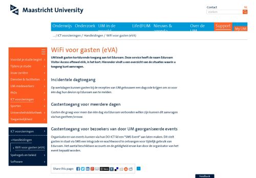 
                            5. WiFi voor gasten (eVA) - Support - Maastricht University