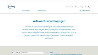 
                            7. Wifi-wachtwoord wijzigen - Caiway