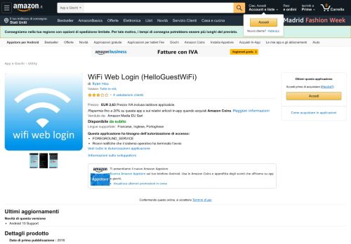 
                            10. WiFi Web Login (HelloGuestWiFi): Amazon.it: Appstore per Android