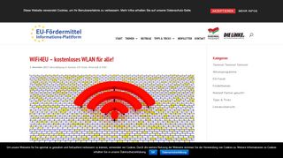 
                            11. WiFi4EU – kostenloses WLAN für alle! | EU-Fördermittel-Plattform