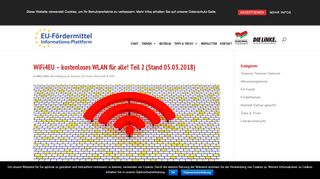 
                            10. WiFi4EU – kostenloses WLAN für alle! Teil 2 (Stand 05.03.2018) | EU ...