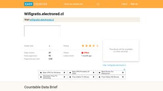 
                            10. Wifigratis.electrored.cl: WiFi Gratis Electrored> login - EasyCounter.com