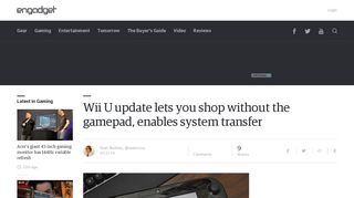 
                            12. Wii U update lets you shop without the gamepad, enables system ...