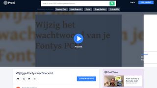
                            9. Wijzig je Fontys wachtwoord by Frank Rooijakkers on Prezi