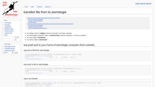 
                            10. Wiki Sismo User - transfert file from to sismologie