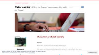 
                            8. WikiFoundry | Where the Internet's most compelling wikis are forged.