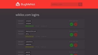 
                            9. wikiloc.com passwords - BugMeNot