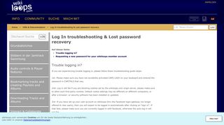 
                            2. wikiloops Wissen: Log In troubleshooting & Lost password recovery