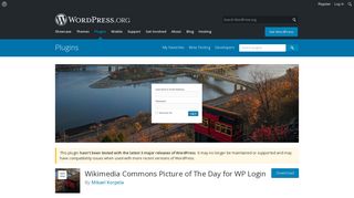 
                            9. Wikimedia Commons Picture of The Day for WP Login | WordPress.org