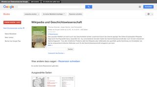 
                            11. Wikipedia und Geschichtswissenschaft