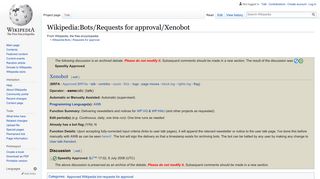 
                            11. Wikipedia:Bots/Requests for approval/Xenobot - Wikipedia