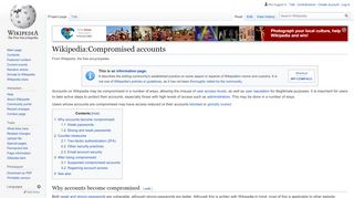 
                            10. Wikipedia:Compromised accounts - Wikipedia