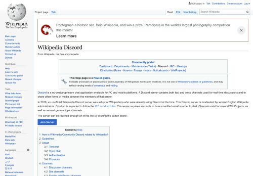 
                            13. Wikipedia:Discord - Wikipedia