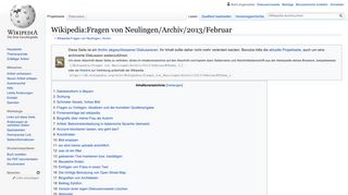 
                            12. Wikipedia:Fragen von Neulingen/Archiv/2013/Februar – Wikipedia