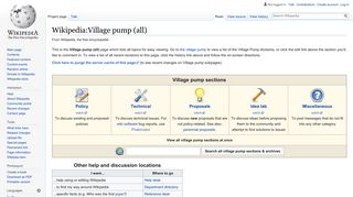 
                            8. Wikipedia:Village pump (all) - Wikipedia
