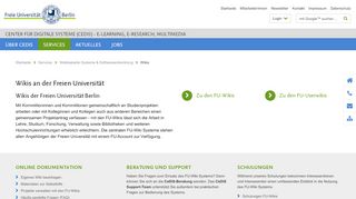 
                            9. Wikis • Center für Digitale Systeme - CeDiS FU Berlin - Freie ...