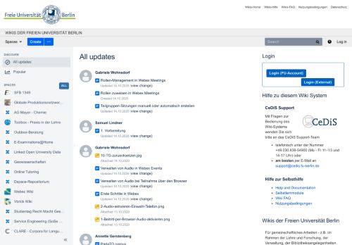 
                            3. Wikis der Freien Universität Berlin: Übersicht