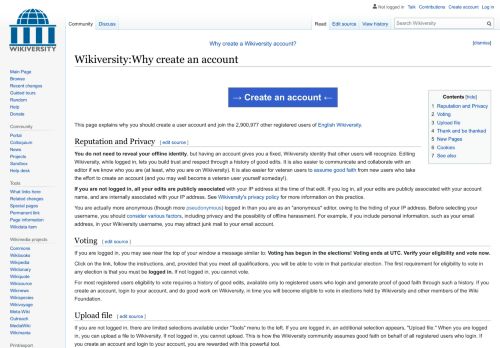 
                            2. Wikiversity:Why create an account - Wikiversity