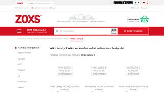 
                            8. Wiko Lenny 3 verkaufen | Wiko Ankauf online über ZOXS