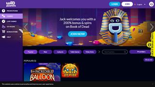 
                            7. Wild Jackpots Casino | 200% Match Bonus – Play the Best Slots ...