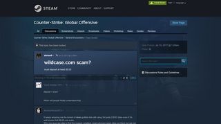 
                            2. wildcase.com scam? :: Counter-Strike: Global Offensive General ...