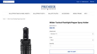 
                            12. Wilder Tactical Flashlight/Pepper Spray Holder – Premier Body Armor