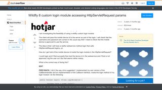 
                            2. Wildfly 8 custom login module accessing HttpServletRequest params ...