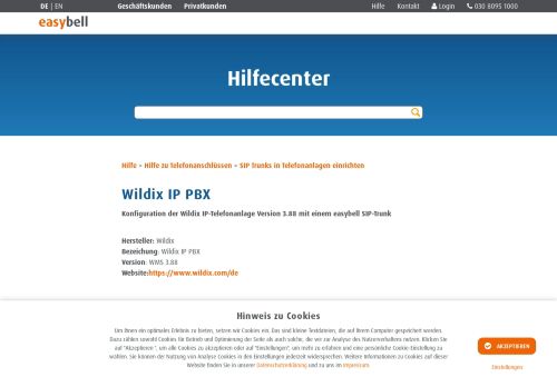 
                            11. Wildix IP PBX - easybell hilft