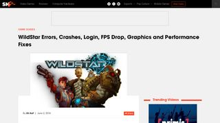 
                            10. WildStar Errors, Crashes, Login, FPS Drop, Graphics and ...