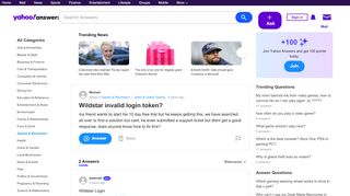 
                            13. Wildstar invalid login token? | Yahoo Answers