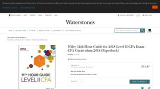 
                            11. Wiley 11th Hour Guide for 2018 Level II CFA Exam by Wiley ...