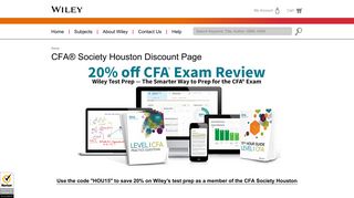 
                            8. Wiley: CFA® Society Houston Discount Page