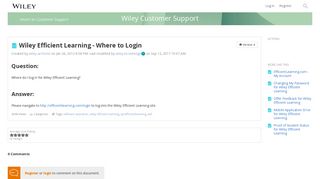 
                            5. Wiley Efficient Learning - Where to Login | Wiley