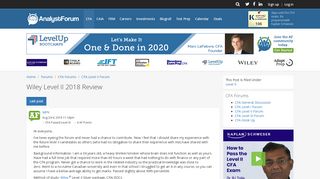 
                            5. Wiley Level II 2018 Review | AnalystForum