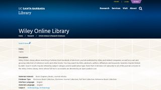 
                            9. Wiley Online Library | UCSB Library