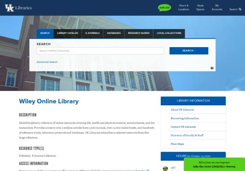
                            10. Wiley Online Library University of Kentucky Libraries